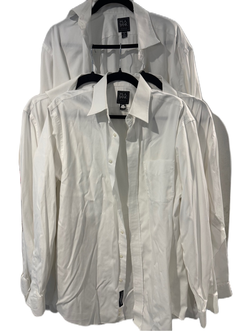 Jos A Bank White Classic Button-Down Shirt bundle of 4 Traditional Pit 16-35